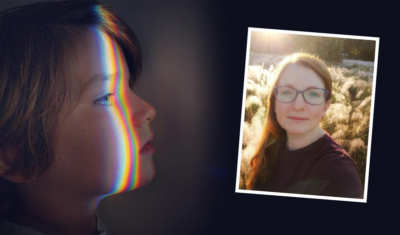 Image: (left) Amy Broderick; (right) detail from award-winning photograph Prism